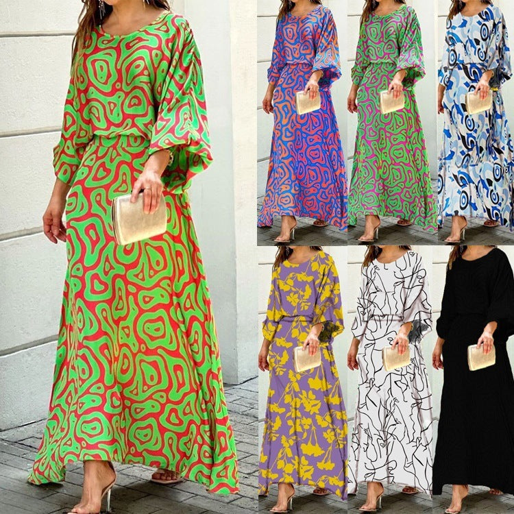 Ensemble 2 pièces pour femme, haut ample à manches longues