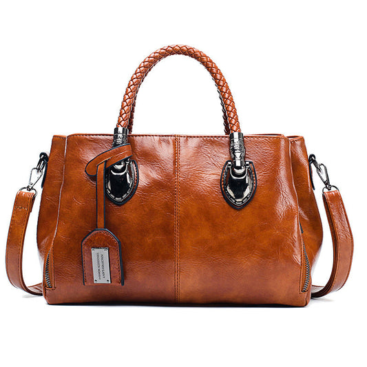 Sacs à main de luxe vintage en cuir huilé et ciré pour femmes
